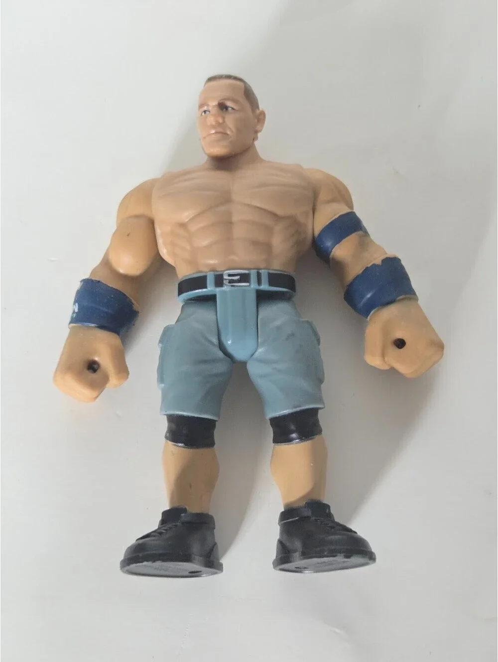 2021 Mattel WWE John Cena Action Figure with Rubber Arms and Blue Gear